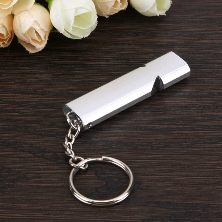 Flat Aluminum Alloy Dual-Frequency Survival Whistle