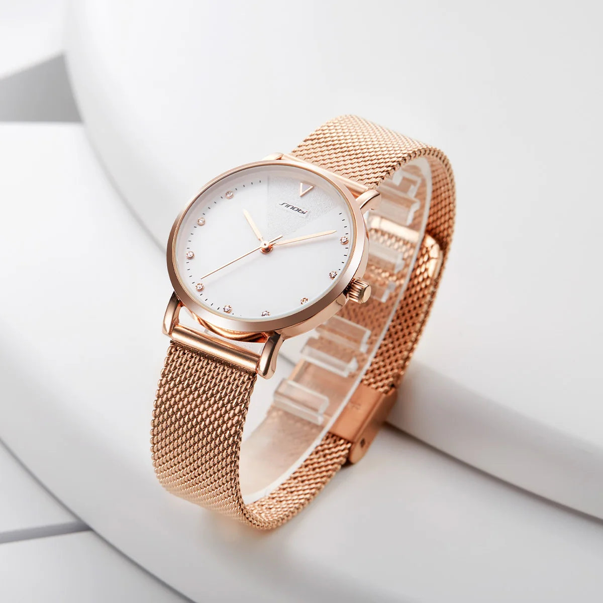Sinobi Women's Stainless Steel Quartz Watch – Elegant Business Casual Luxury Timepiece