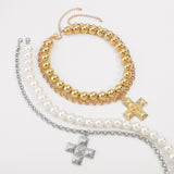 Retro Layered Cross Pendant Necklace – Exaggerated Metal Chain Jewelry for Women