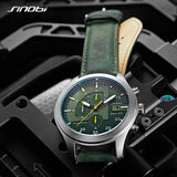 Sinobi Men's Quartz Watch – Multifunction Business Timepiece with Calendar & Leather Strap