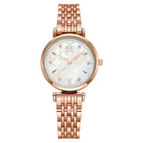 SK Women’s Quartz Watch – Stainless Steel Band, Round Dial, 30M Waterproof