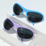 [Glare X] Futuristic Semi Rimless Sunglasses