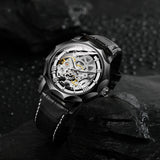 T-Winner Men’s Automatic Mechanical Watch – Leather Strap Luminous Dial Timepiece