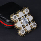 Metal Gear Fidget Spinner – Nine-Tooth Linkage EDC Toy for Stress Relief & Focus