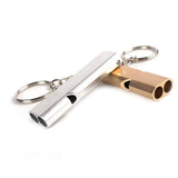 Flat Aluminum Alloy Dual-Frequency Survival Whistle