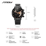 Sinobi Men’s Chronograph Quartz Watch – Stainless Steel Business Timepiece with Multiple Dials