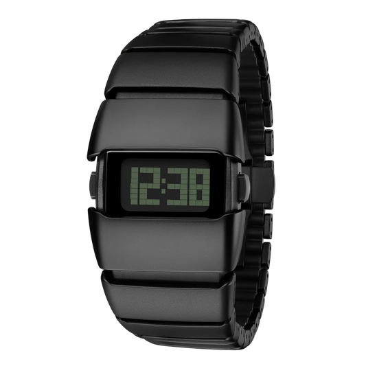 Men’s Digital Quartz Watch – Waterproof Y2K Square Face Fashion Watch with Alloy Strap