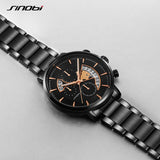 Sinobi Men’s Chronograph Quartz Watch – Stainless Steel Business Timepiece with Multiple Dials
