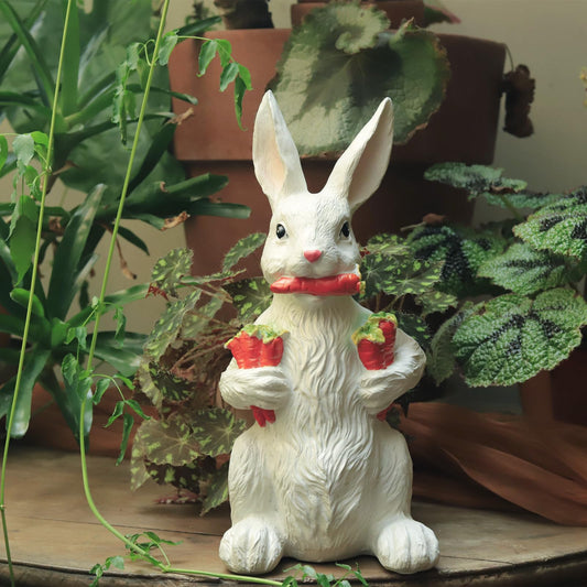 Charming Garden Sculpture Ornament - Rabbit Design