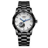 T-Winner Men’s Mechanical Watch – Black & Blue Dial with Stainless Steel Band