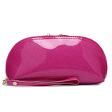 Patent Leather Clutch Bag Women's Cosmetic Bag Korean Style Mini Clutch Banquet Coin Purse Mobile Phone Shell Lipstick Zipper Small Bag