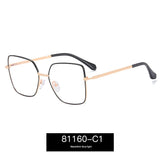 Women’s Metal Square Anti-Blue Light Glasses – Stylish Flat Frame