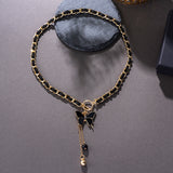 Velvet Heart Pendant Necklace for Women – Layered Clavicle Chain Jewelry