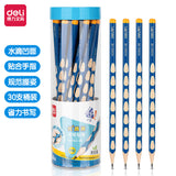 Deli elementary school student non-toxic hole pencil first grade kindergarten hb thick rod 2b hole pen triangle Rod wholesale