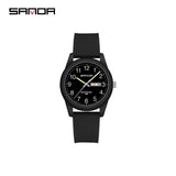 Sanda Dual Calendar Couple Quartz Watch – Waterproof Fashion Watch for Men & Women