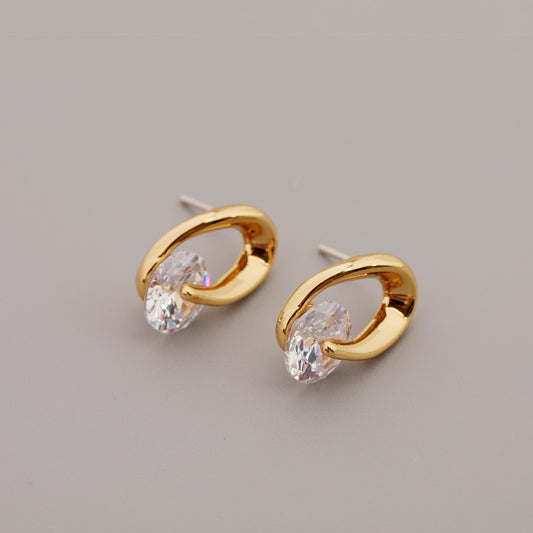 Irregular Pearl Drop Earrings for Women – Retro Copper Silver Needle Jewelry