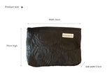Hepburn-Style Canvas Cosmetic Bag – 3D Printed Travel Toiletry Organizer
