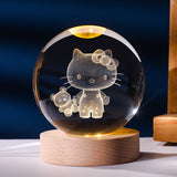 Luminous Crystal Ball Night Light – Modern Cartoon Series Desktop Decor