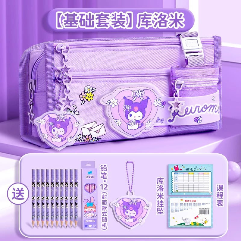 Niche Non-Colliding High-Looking Primary School Girls Kurome Stationery Bag Stationery Box Pencil Case Sanrio Pencil Bag