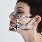 Cyberpunk Robotic Fang Full Face Mask – Punk Accessory