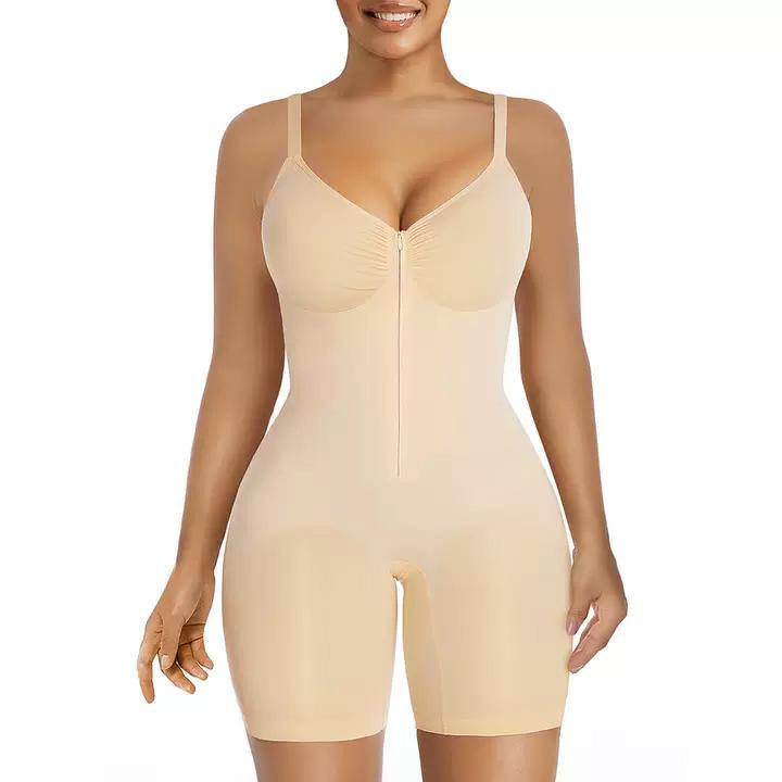 European and American Cross-Border Foreign Trade Hot-Selling Shapewear Sexy High-Elastic Zipper Strap Waist-Slimming Body-Shaping Jumpsuit for Women