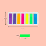 Pet Transparent Sticky Note Fluorescent Color Bar Index Sticker Student Self-Adhesive Waterproof Arrow Classification Label Sticker Wholesale