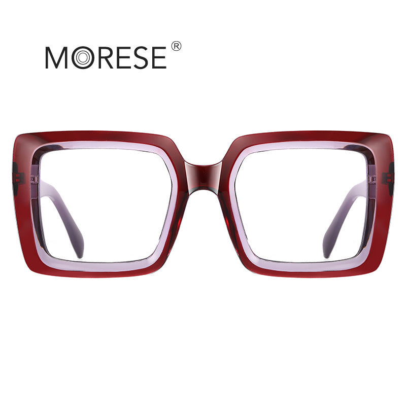 European and American anti-blue light large frame glasses frame 2170 square TR90 optical frame fashion street photography ladies glasses ins style