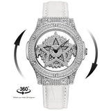 LOUISIFS Women’s Quartz Watch – Elegant Pentagram Dial, Luxury Style