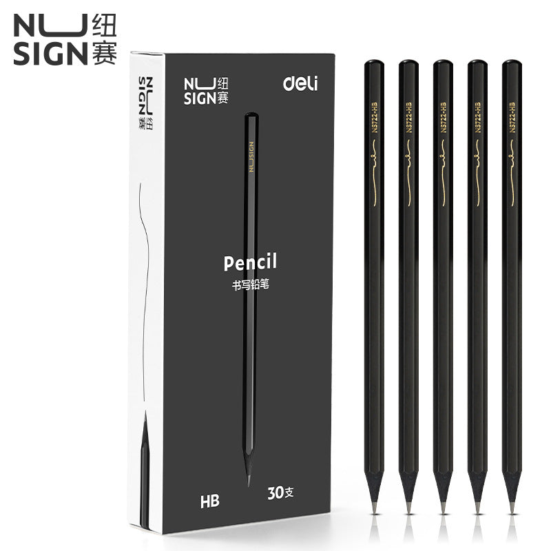 Deli NS722 stationery neusai black wood pencil graphite 2B/HB hexagonal Rod exam answer art sketch children