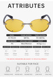 Retro Oval Frameless Sunglasses – Punk Street-Style Fashion Shades for Men & Women