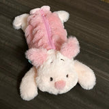 Ins Style Cute Plush Peter Rabbit Doll Pencil Bag Preppy Style Soft Cute Healing Animal Stationery Cosmetics Bag