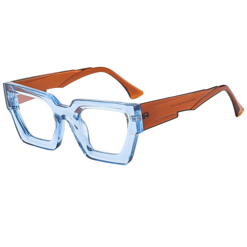 Y2K Square Frame Sunglasses with Thick Rim & Blue Light Protection | Trendy Fashion Glasses