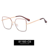 Women’s Metal Square Anti-Blue Light Glasses – Stylish Flat Frame