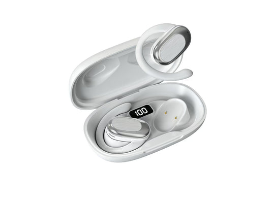 TWS Wireless Earbuds with LED Charging Case, Semi-Open-Back In-Ear