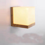 Modern Wood & Glass Wall Lamp – LED Bedroom & Aisle Light for Home Decor