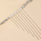 Elegant Beaded Tassel Necklace for Women – Irregular Light Luxury Fashion Jewelry