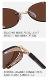 Retro Oval Frameless Sunglasses – Punk Street-Style Fashion Shades for Men & Women