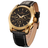 FORSINING Men's Automatic Mechanical Watch – Casual Style, Calendar, 24-Hour Display
