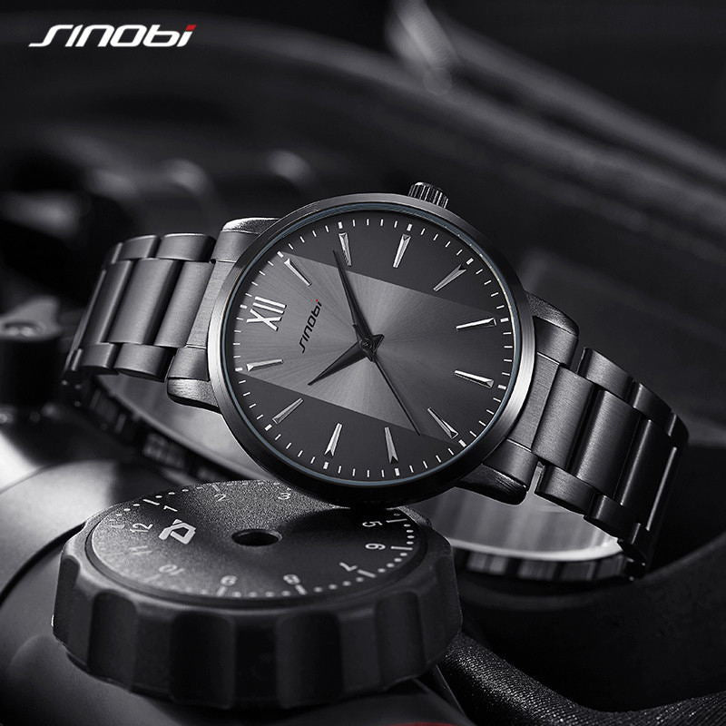 Sinobi Women's Stainless Steel Business Watch – Slim Waterproof Quartz Timepiece