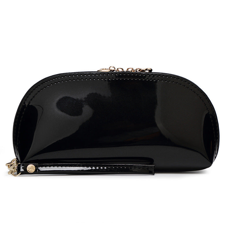Patent Leather Clutch Bag Women's Cosmetic Bag Korean Style Mini Clutch Banquet Coin Purse Mobile Phone Shell Lipstick Zipper Small Bag