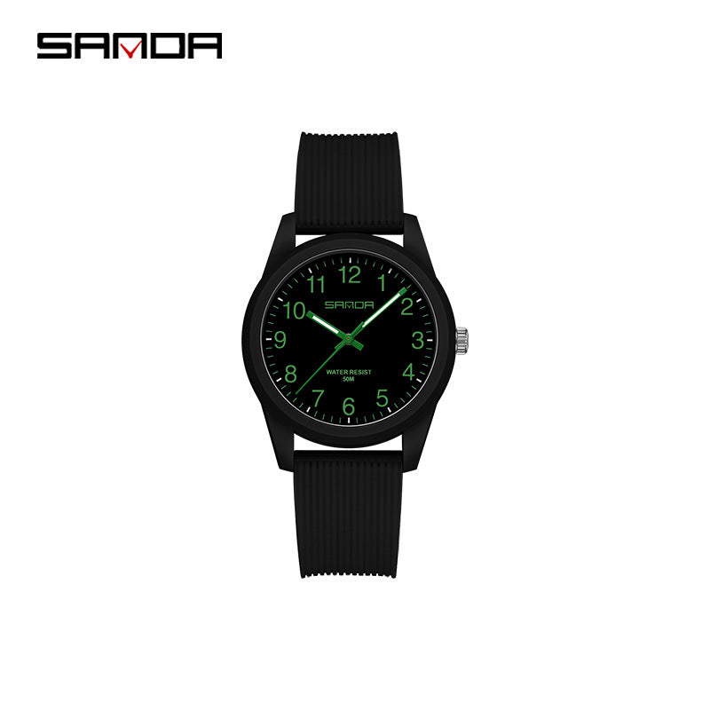Sanda Dual Calendar Couple Quartz Watch – Waterproof Fashion Watch for Men & Women