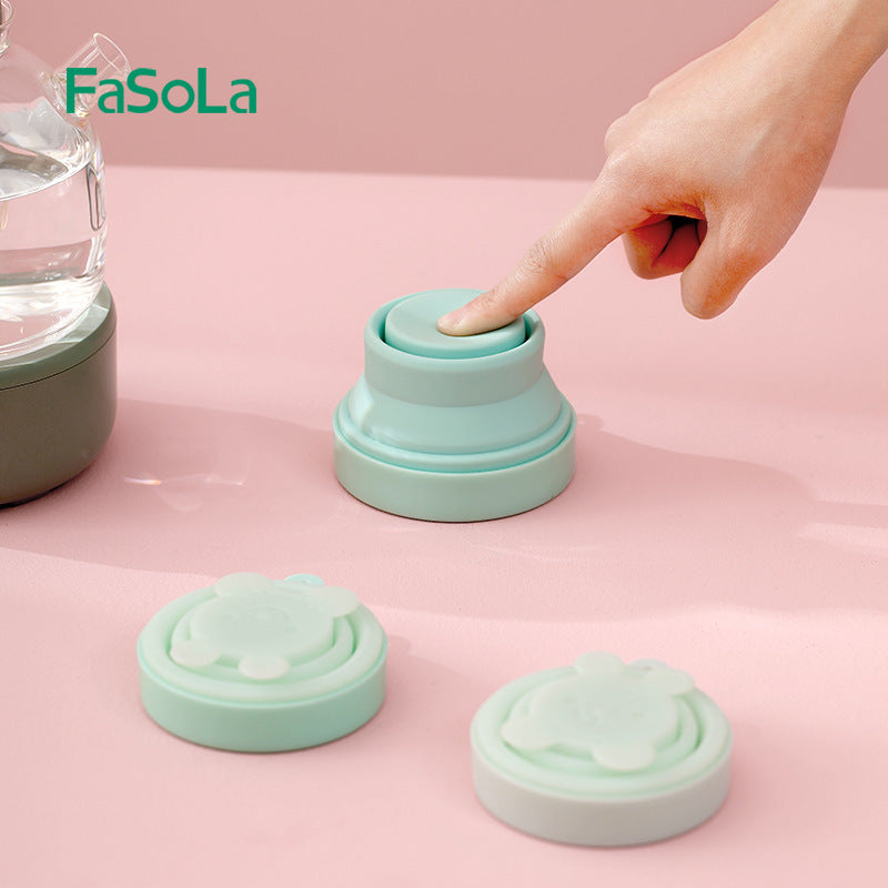 Fasola Folding Silicone Cup Telescopic Compression Cup Wash Cup Cute Drinking Cup Portable Outdoor Travel