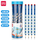 Deli elementary school student non-toxic hole pencil first grade kindergarten hb thick rod 2b hole pen triangle Rod wholesale