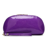 Patent Leather Clutch Bag Women's Cosmetic Bag Korean Style Mini Clutch Banquet Coin Purse Mobile Phone Shell Lipstick Zipper Small Bag