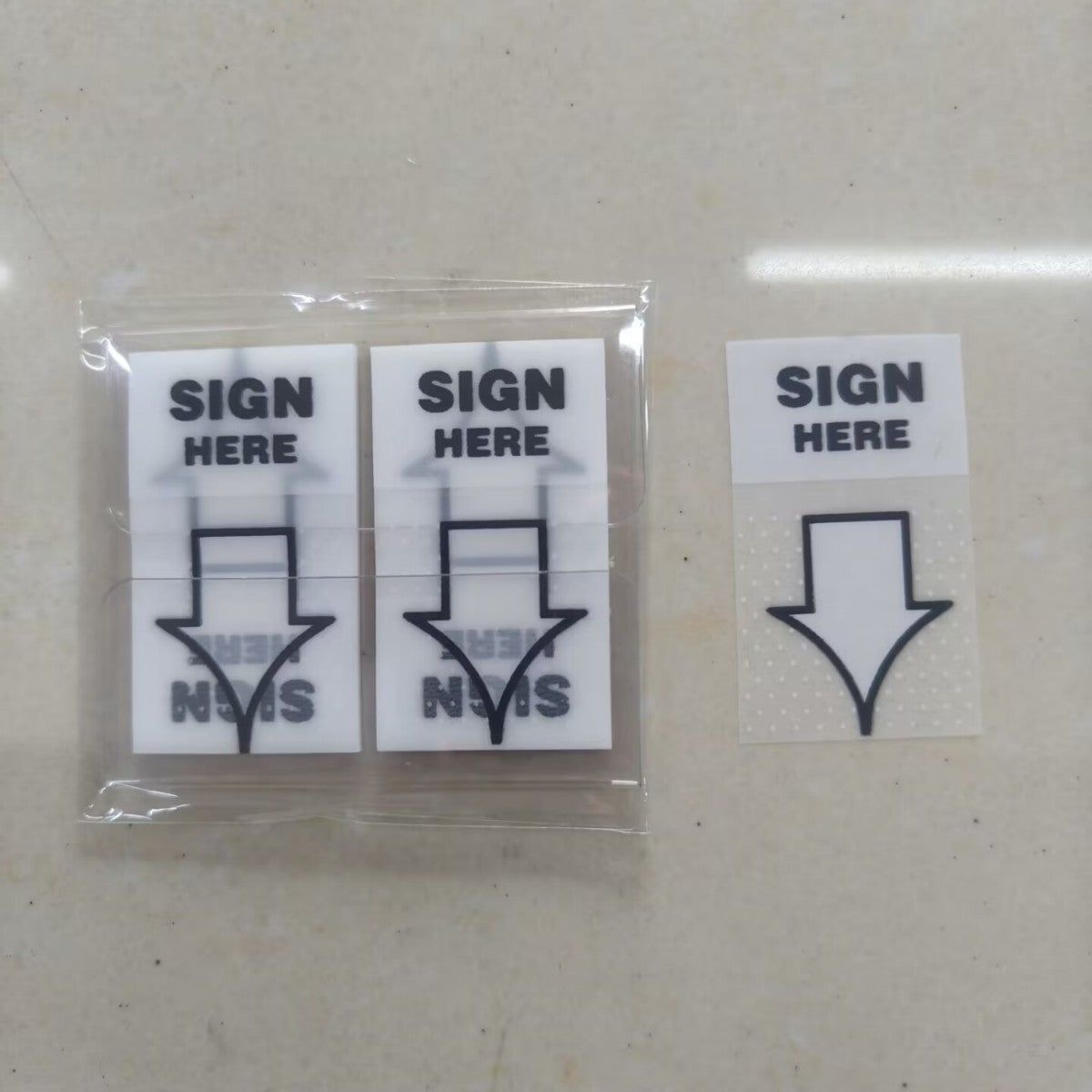Withdrawable Newspaper Stickers Contract Documents Indicating Label Stickers SIGN HERE Arrows Classification Index Stickers Post-it Stickers
