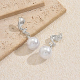 Spiral Flame Freshwater Pearl Earrings – Gold Plated Geometric Jewelry