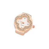 BOZHI Luxury Four-Leaf Clover Ring Watch – Diamond Quartz Finger Watch