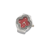 BOZHI Luxury Four-Leaf Clover Ring Watch – Diamond Quartz Finger Watch