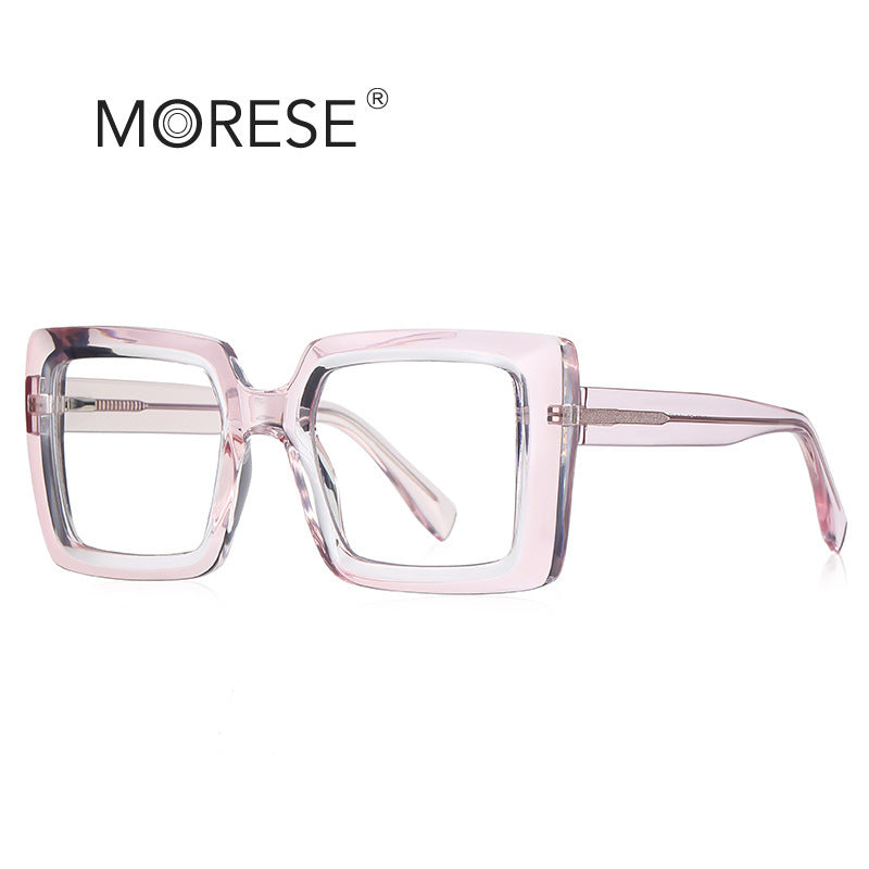 European and American anti-blue light large frame glasses frame 2170 square TR90 optical frame fashion street photography ladies glasses ins style