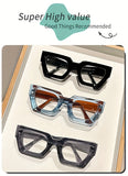 Y2K Square Frame Sunglasses with Thick Rim & Blue Light Protection | Trendy Fashion Glasses